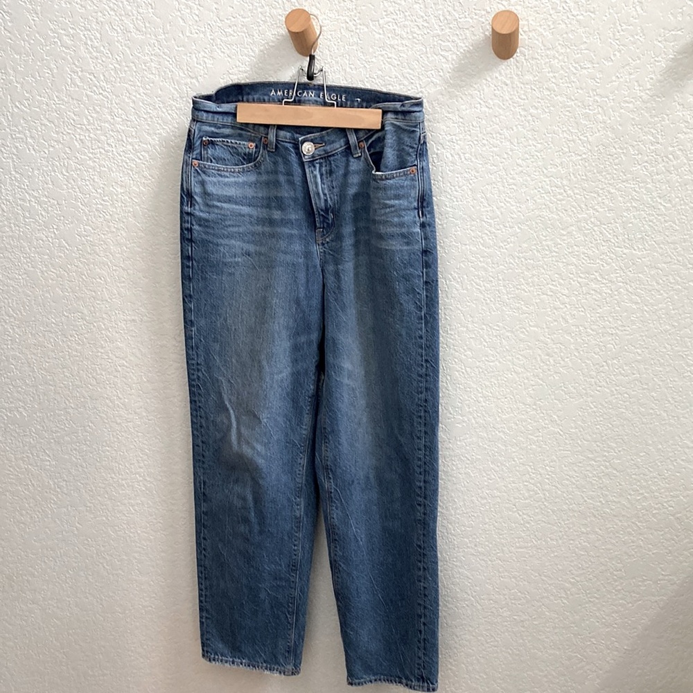 American Eagle Crisscross Wide Leg Jeans